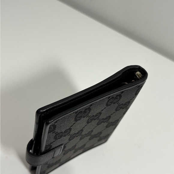 Authentic Gucci Black GG Canvas and leather agenda card Wallet w certificate - Picture 3 of 11